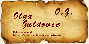 Olga Guldović vizit kartica